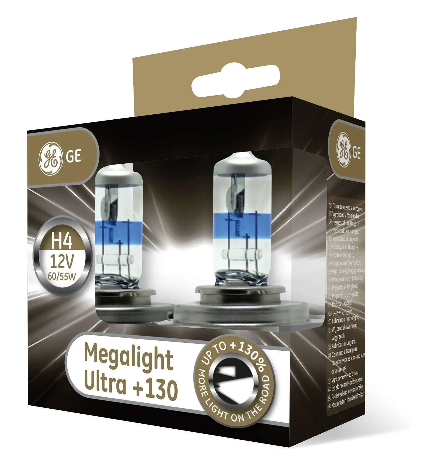 H4 12V 60/55W P43t MegaLight Ultra +130% 2 St. GE