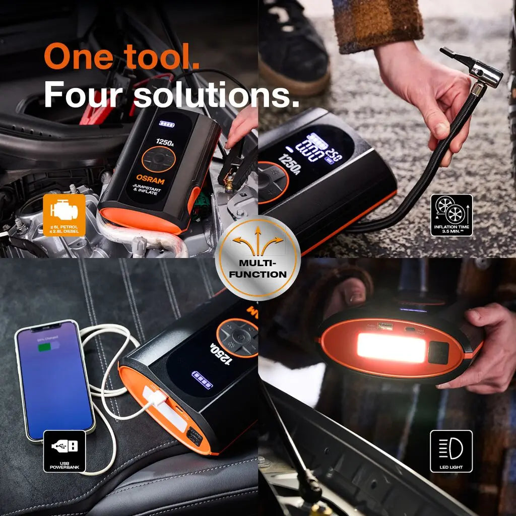 BATTERYjumpstart 1250A Starthilfe 12V Boost  OSRAM