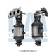 Homologiert Benzin Kat für CITROEN C1 1L Benzin | Euro 5 | OEM: 0342L3