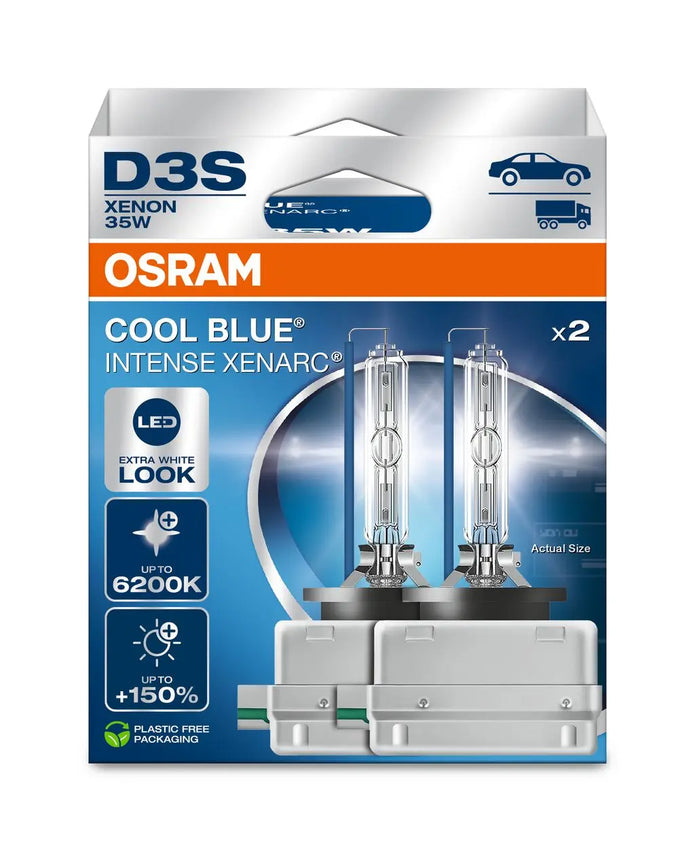 Autoteile 2x D3S 12V+24V 35W PK32d-5 XENARC COOL BLUE INTENSE NextGen. 6200K +150% . OSRAM bei Autoteile TRUST