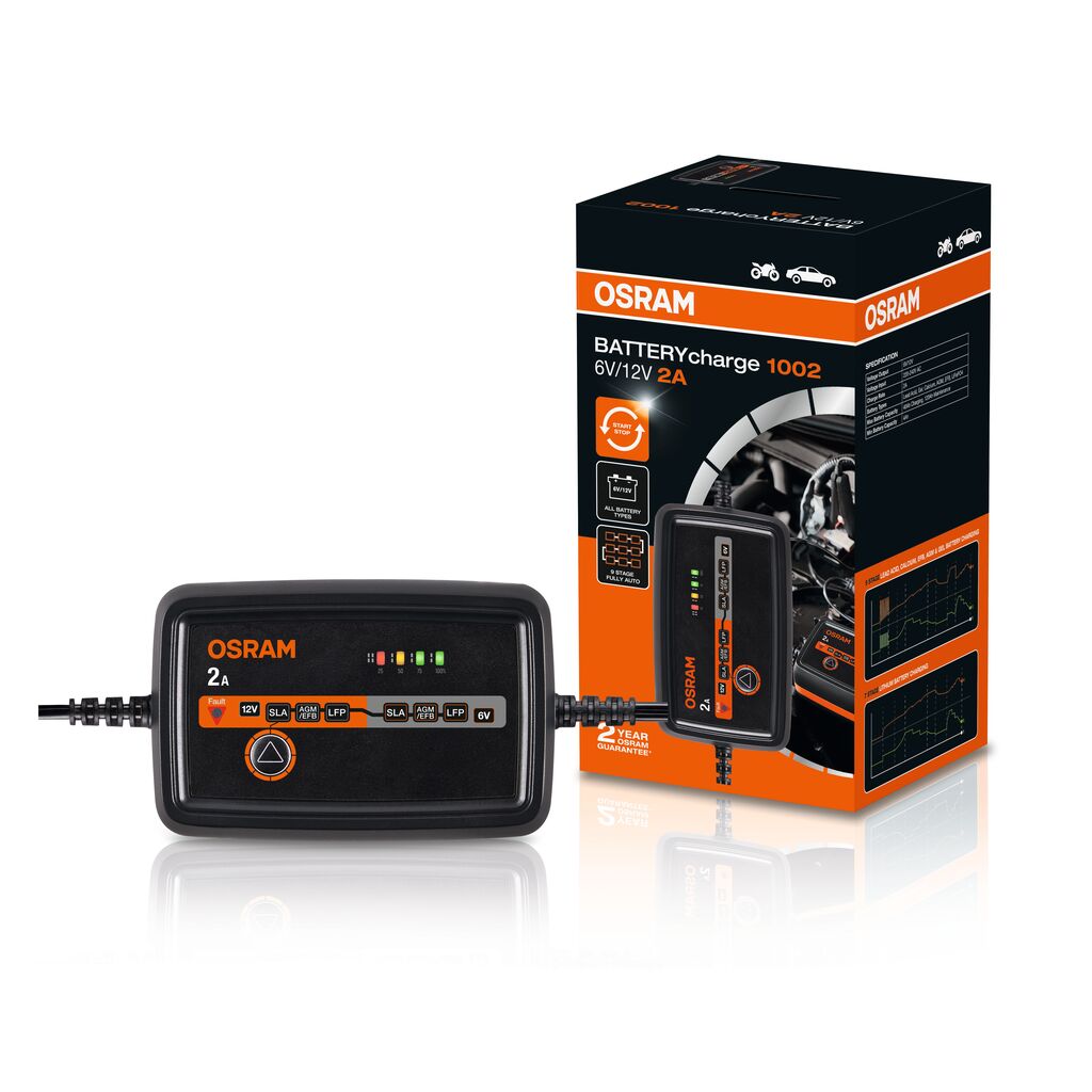 BATTERYcharge 1002 Smart-Ladegerät 2A 6/12V  OSRAM