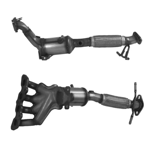 Zwei Katalysatoren mit Abgaskrümmer für Ford Focus 1.6Ti Estate HXDB Motor DPF