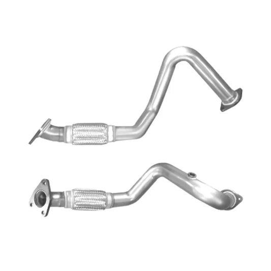 Zwei silberne Auspuffrohre für Vauxhall Mokka D14NET Motoren