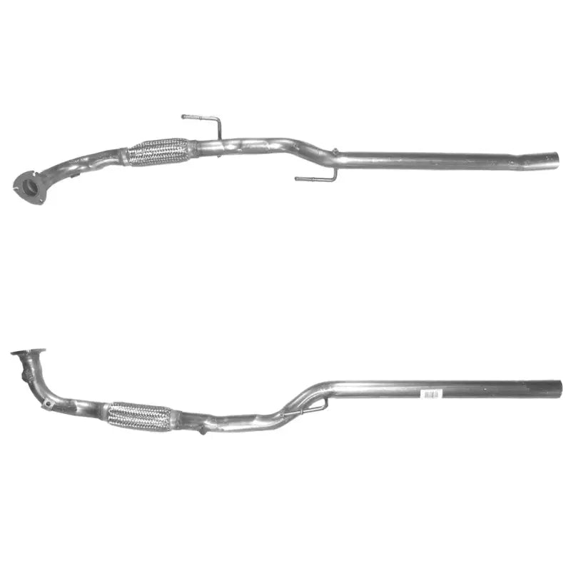 Zwei silberne Auspuffrohre des Verbindungsrohr Skoda Fabia OEM 6Q0253091 3kg